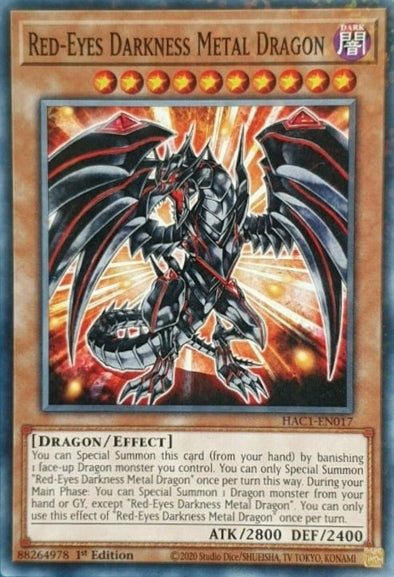 Red-Eyes Darkness Metal Dragon - HAC1-EN017 - Duel Terminal Normal Parallel Rare available at 401 Games Canada