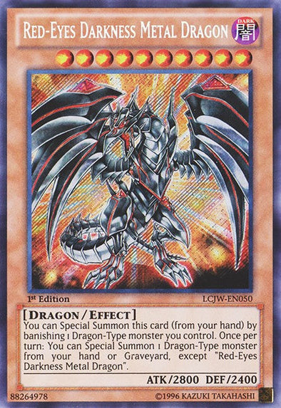 Red-Eyes Darkness Metal Dragon - LCJW-EN050 - Secret Rare - 1st Edition available at 401 Games Canada