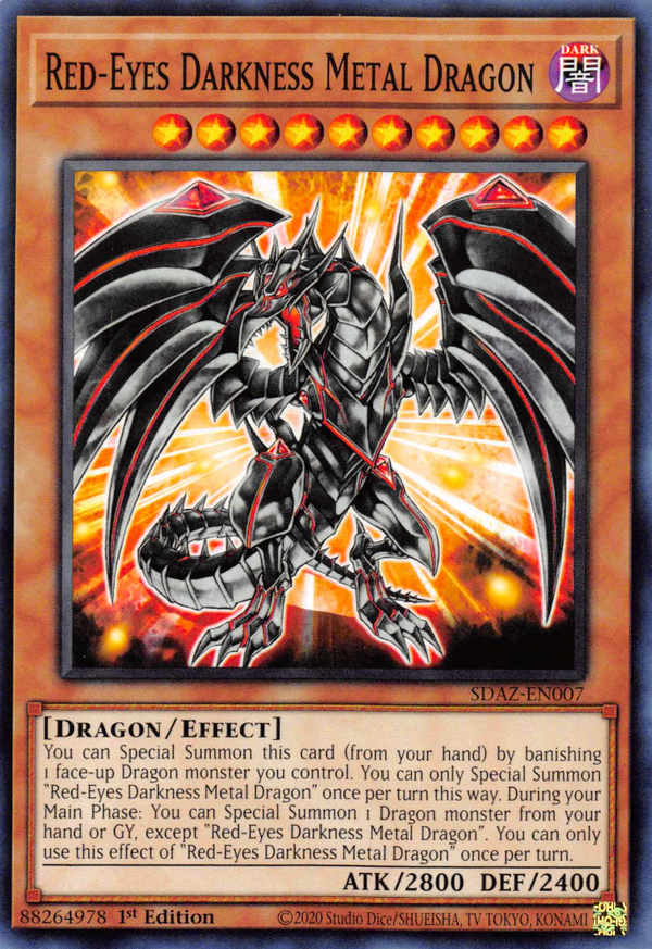 Red-Eyes Darkness Metal Dragon - SDAZ-EN007 - Common - 1st Edition available at 401 Games Canada