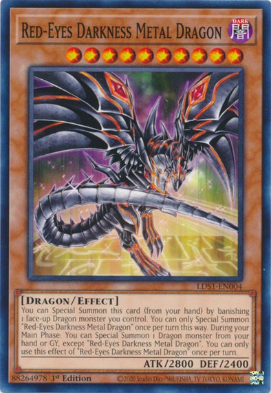 Red-Eyes Darkness Metal Dragon (alternate art) - LDS1-EN004 - Common - 1st Edition available at 401 Games Canada