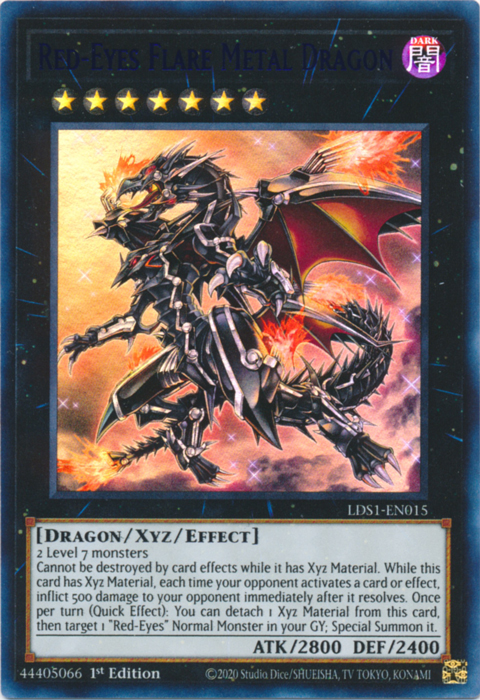 Red-Eyes Flare Metal Dragon (Blue) - LDS1-EN015 - Ultra Rare - 1st Edition available at 401 Games Canada