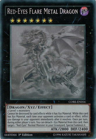 Red-Eyes Flare Metal Dragon - CORE-EN054 - Ghost Rare - 1st Edition available at 401 Games Canada