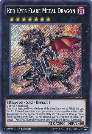 Red-Eyes Flare Metal Dragon - CORE-EN054 - Secret Rare - 1st Edition available at 401 Games Canada