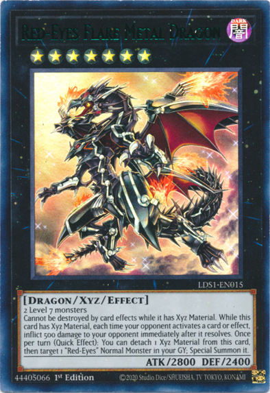 Red-Eyes Flare Metal Dragon (Green) - LDS1-EN015 - Ultra Rare - 1st Edition available at 401 Games Canada