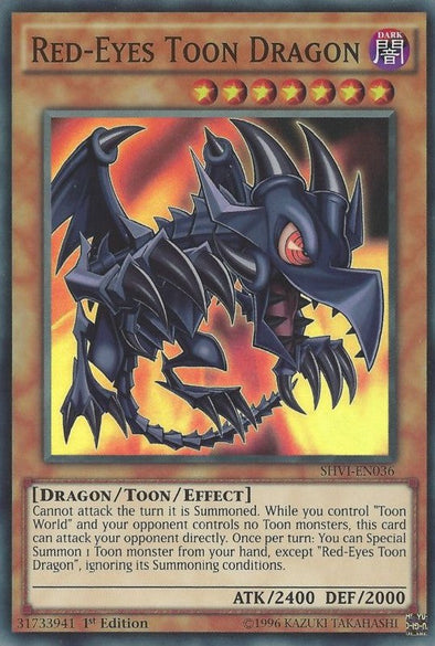 Red-Eyes Toon Dragon - SHVI-EN036 - Super Rare - 1st Edition available at 401 Games Canada