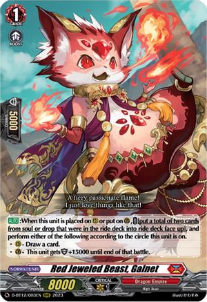 Red Jeweled Beast, Galnet - D-BT12/003EN - Triple Rare available at 401 Games Canada