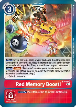 Red Memory Boost! - P-035 - Promo available at 401 Games Canada