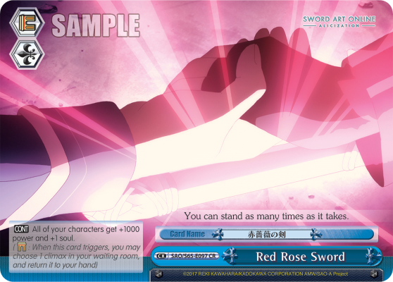 Red Rose Sword - SAO/S65-E097 - Climax Rare available at 401 Games Canada