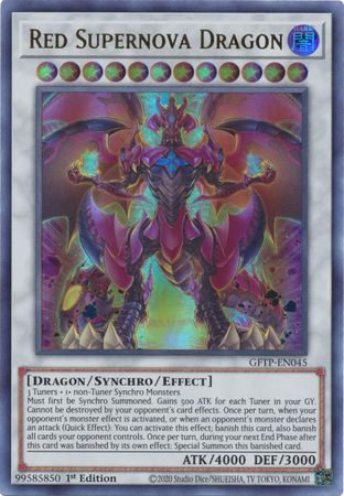 Red Supernova Dragon - GFTP-EN045 - Ultra Rare - 1st Edition available at 401 Games Canada