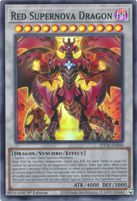 Red Supernova Dragon - SDCK-EN044 - Super Rare - 1st Edition available at 401 Games Canada