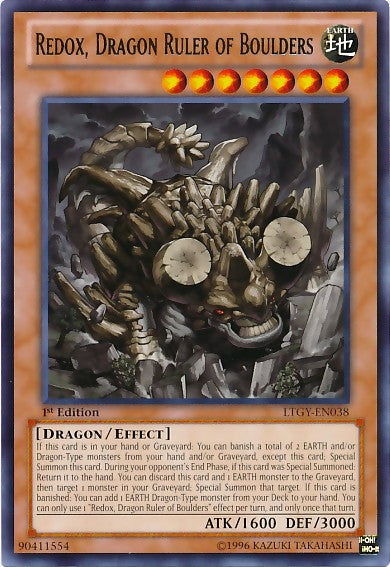 Redox, Dragon Ruler of Boulders - LTGY-EN038 - Rare - 1st Edition available at 401 Games Canada