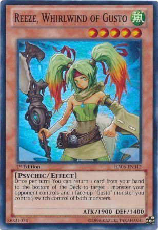 Reeze, Whirlwind of Gusto - HA06-EN012 - Super Rare - 1st Edition available at 401 Games Canada