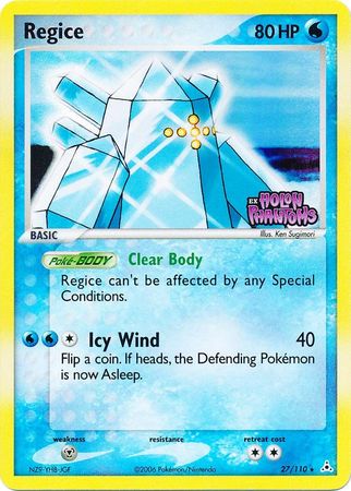 Regice - 27/110 - Rare - Reverse Holo available at 401 Games Canada