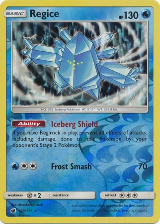 Regice - 28/111 - Holo Rare - Reverse Holo available at 401 Games Canada