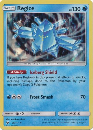 Regice - 28/111 - Holo Rare available at 401 Games Canada