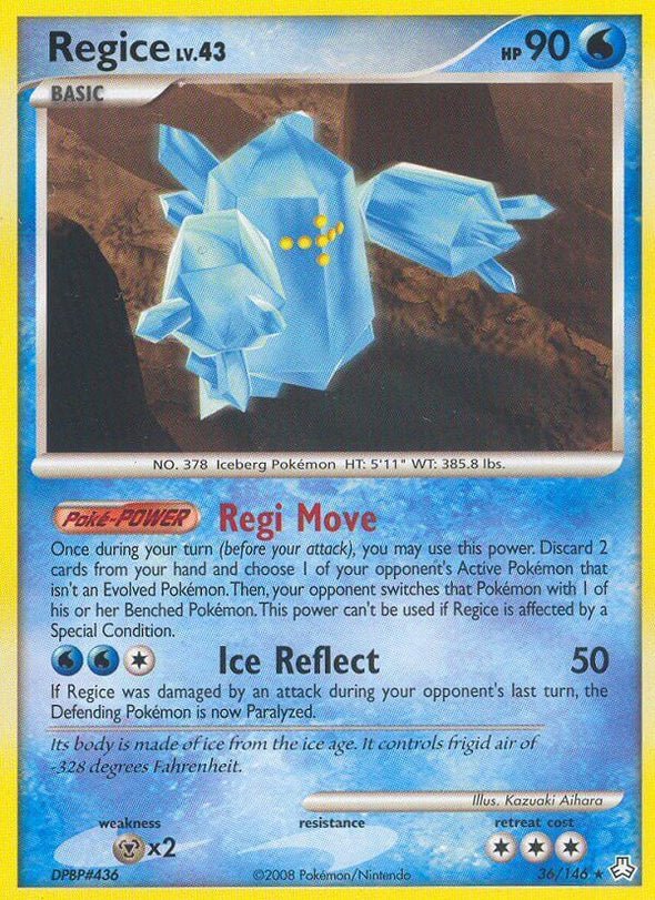 Regice - 36/146 - Rare available at 401 Games Canada