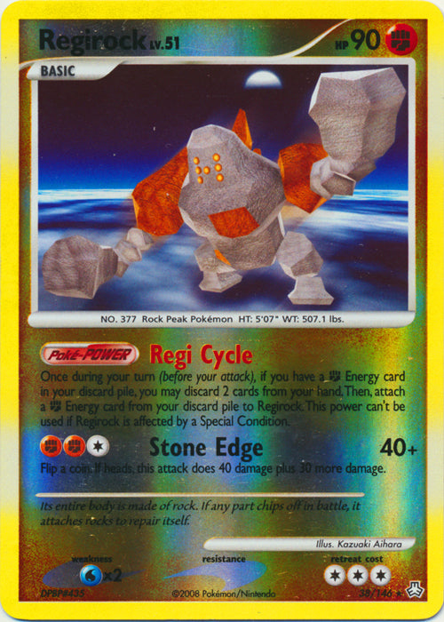 Regirock - 38/146 - Rare - Reverse Holo available at 401 Games Canada