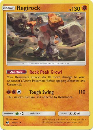 Regirock - 53/111 - Rare available at 401 Games Canada