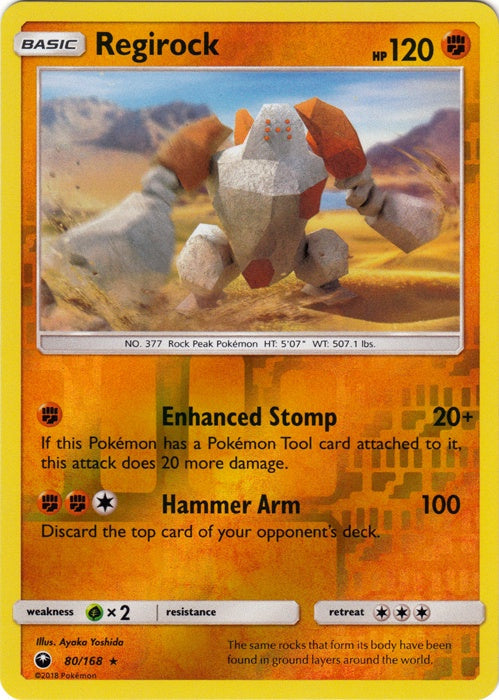 Regirock - 80/168 - Rare - Reverse Holo available at 401 Games Canada