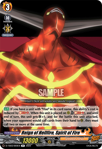 Reign of Hellfire, Spirit of Fire - D-TB03/069 - Rare available at 401 Games Canada