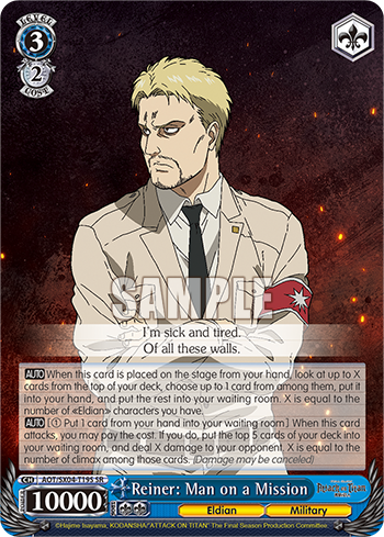 Reiner: Man on a Mission - AOT/SX04-ET19S - Super Rare available at 401 Games Canada