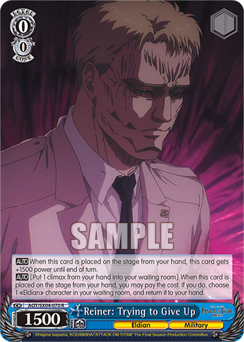 Reiner: Trying to Give Up - AOT/SX04-E070 - Rare available at 401 Games Canada