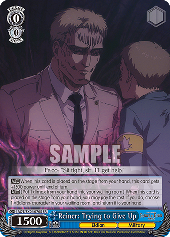 Reiner: Trying to Give Up - AOT/SX04-E070S - Super Rare available at 401 Games Canada