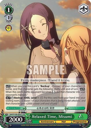 Relaxed Time, Misumi (SR) - SAO/S100-E047S - Super Rare available at 401 Games Canada