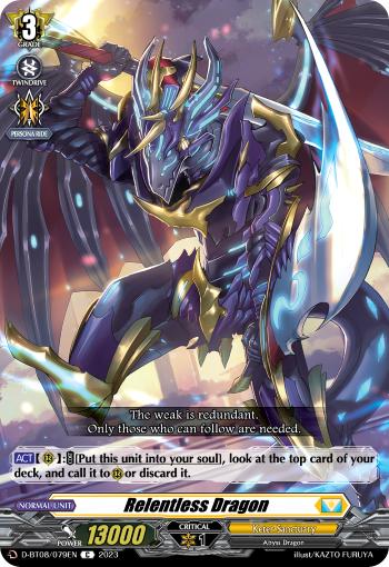 Relentless Dragon - D-BT08/079 - Common available at 401 Games Canada