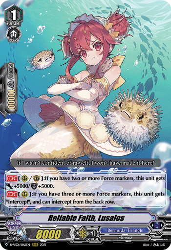 Reliable Faith, Lusalos - D-VS01/066 - Triple Rare available at 401 Games Canada
