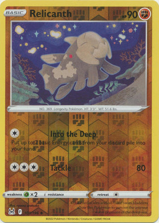 Relicanth - 101/196 - Uncommon - Reverse Holo available at 401 Games Canada