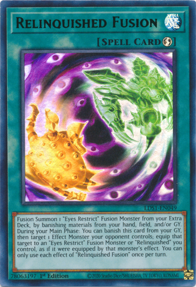 Relinquished Fusion (Green) - LDS1-EN049 - Ultra Rare - 1st Edition available at 401 Games Canada