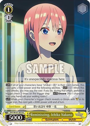 Reminiscing, Ichika Nakano - 5HY/W101-E019 - Common available at 401 Games Canada