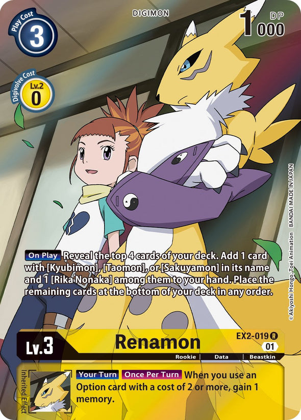 Renamon (Alternate Art) - EX2-019 - Rare available at 401 Games Canada