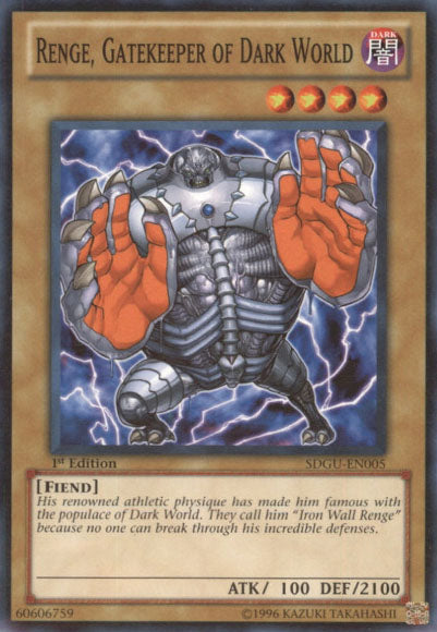 Renge, Gatekeeper of Dark World - SDGU-EN005 - Common - 1st Edition available at 401 Games Canada