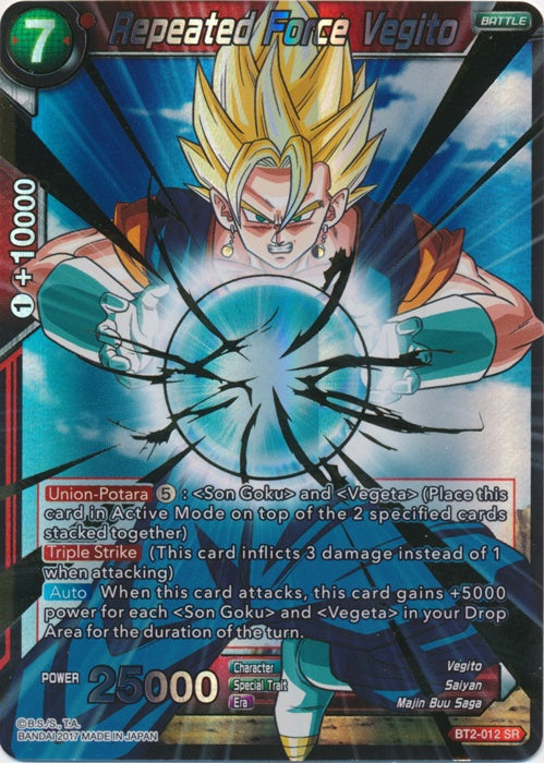 Repeated Force Vegito - BT2-012 - Super Rare available at 401 Games Canada