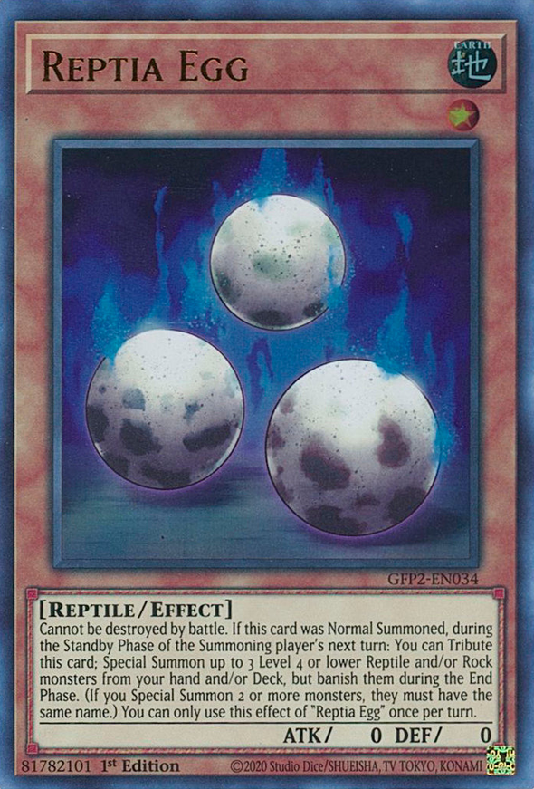 Reptia Egg - GFP2-EN034 - Ultra Rare - 1st Edition available at 401 Games Canada