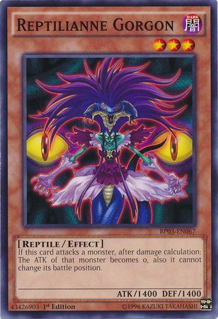 Reptilianne Gorgon (Shatterfoil) - BP03-EN067 - Shatterfoil Rare - 1st Edition available at 401 Games Canada