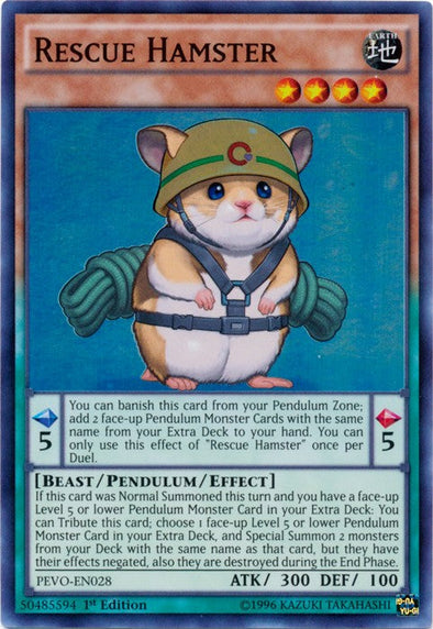 Rescue Hamster - PEVO-EN028 - Super Rare - 1st Edition available at 401 Games Canada