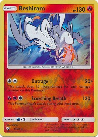 Reshiram - 14/73 - Holo Rare - Reverse Holo available at 401 Games Canada