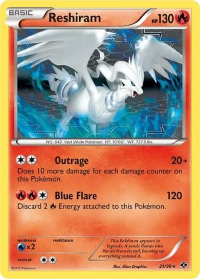 Reshiram - 21/99 - Rare available at 401 Games Canada