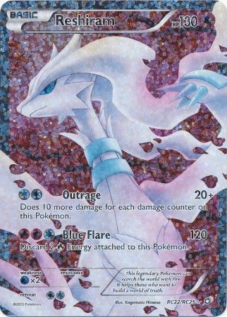 Reshiram - RC22/RC25 - Full Art Ultra Rare available at 401 Games Canada