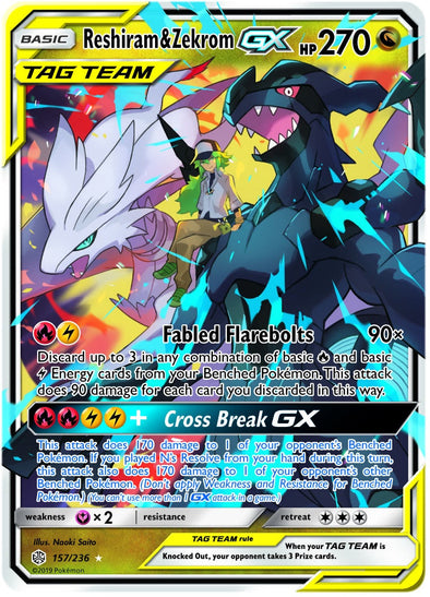 Reshiram & Zekrom GX - 157/236 - Ultra Rare available at 401 Games Canada