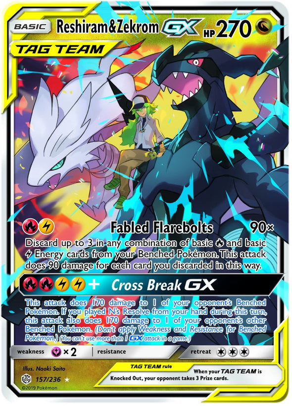 Reshiram & Zekrom GX - 157/236 - Ultra Rare available at 401 Games Canada