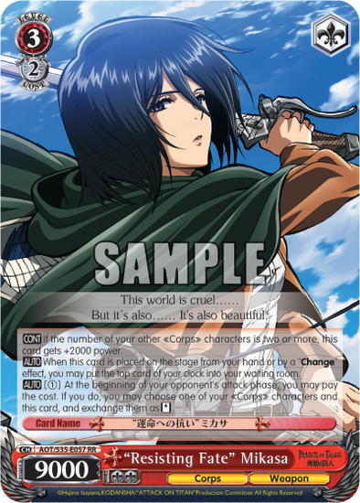 "Resisting Fate" Mikasa - AOT/S35-E057 - Double Rare available at 401 Games Canada