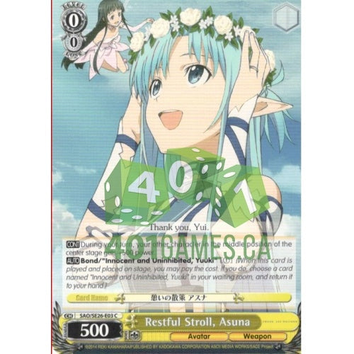 Restful Stroll, Asuna available at 401 Games Canada