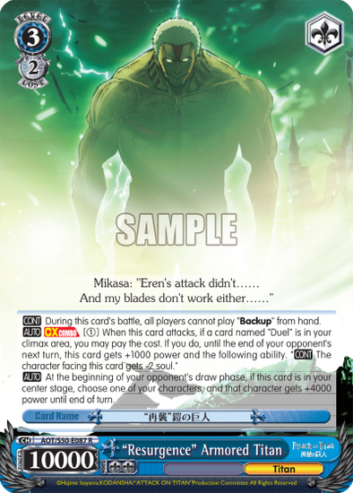 "Resurgence" Armored Titan - AOT/S50-E087 - Rare available at 401 Games Canada