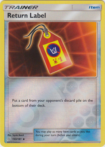 Return Label - 153/181 - Uncommon - Reverse Holo available at 401 Games Canada