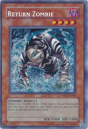 Return Zombie - PP01-EN006 - Secret Rare available at 401 Games Canada