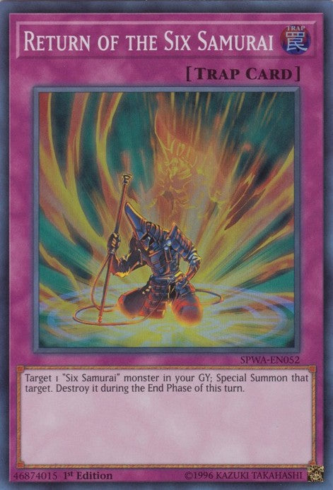 Return of the Six Samurai - SPWA-EN052 - Super Rare - 1st Edition available at 401 Games Canada